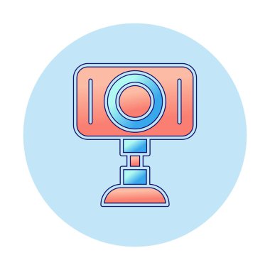 Web kamera simge vektör çizim