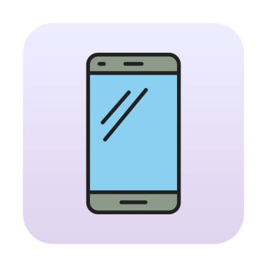 akıllı telefon simgesi, vektör illüstrasyonu basit tasarım