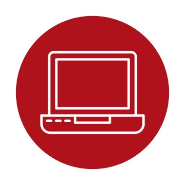 dizüstü bilgisayar simgesi, vektör illüstrasyonu basit tasarım 