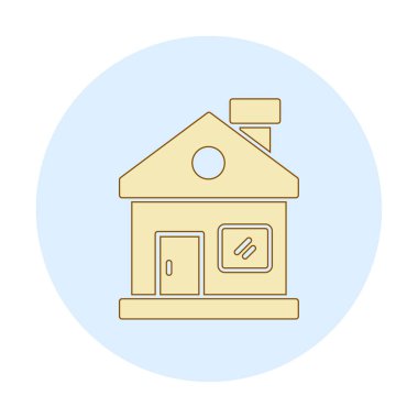 Ev. Web simgesi basit illüstrasyon