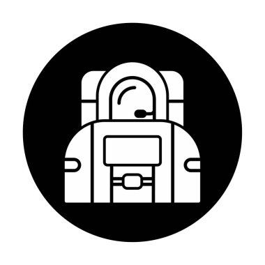 Uzay astronot düz simgesi