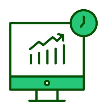 Stocks Analitik Modern Simgesinin vektör çizimi                   