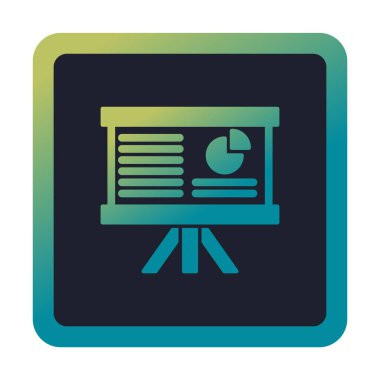 Beyaz arkaplan üzerinde sunum vektörü illüstrasyonunu çalıştır