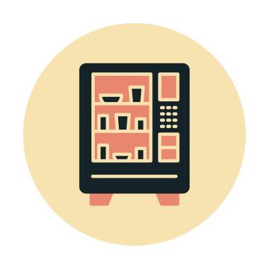 Otomat Web simgesi, vektör illüstrasyonu 