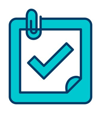 Planlayıcı Tamamlanmış simge vektör çizimi