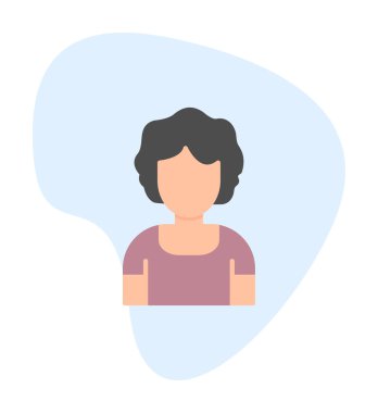 kadın web simgesi vektör illüstrasyonu