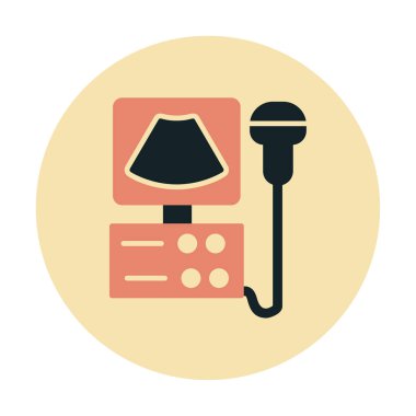 Ultrason Makinesi Web simgesi basit illüstrasyon