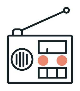  radyo simgesi vektör illüstrasyonu