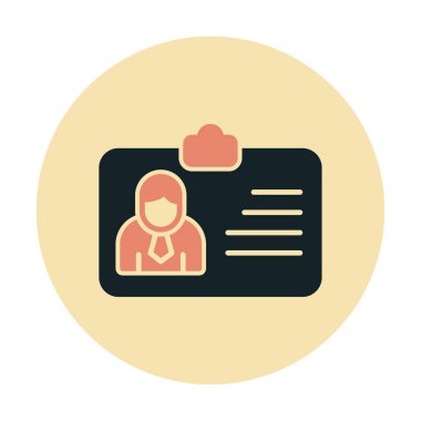 Ofis Giriş Kartı simgesinin vektör illüstrasyonu 