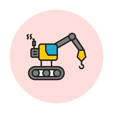 Yapı vinç simgesi, vektör illüstrasyon tasarımı