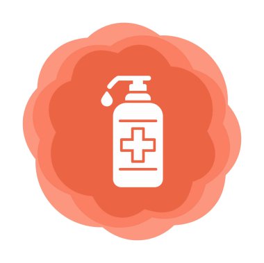 Bir dezenfektan şişesinin basit bir çizimi