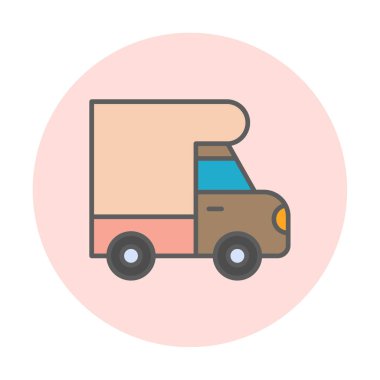 Van düz vektör simgesi