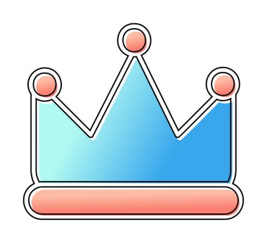 Taç vektör simgesi. Basit resimleme