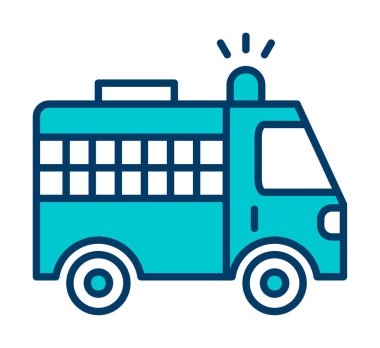 Van düz vektör simgesi