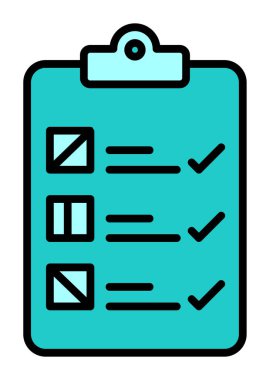 Kontrol listesi vektör simgesi modern basit vektör illüstrasyonu