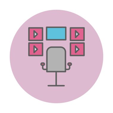 Gözetleme odası. Web simgesi basit illüstrasyon