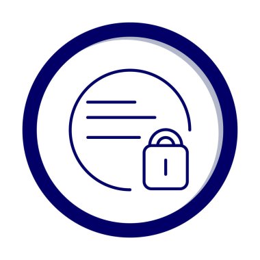 Asma kilit. Web simgesi basit illüstrasyon