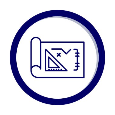 Şablon simgesi, vektör illüstrasyonu basit tasarım