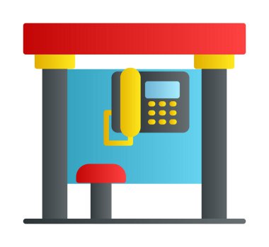 Basit Telefon Simgesi, vektör illüstrasyonu