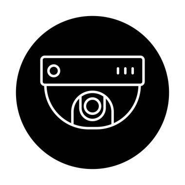 CCTV kamerası. Web simgesi basit illüstrasyon