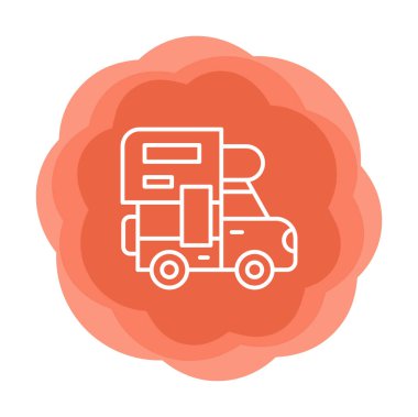 Kamp simgesi vektör illüstrasyonu