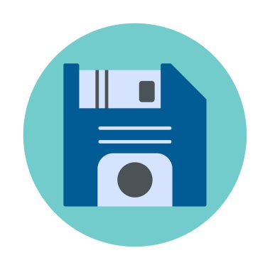 Basit Disket simgesi, vektör illüstrasyonu