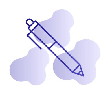 Kalem düz simgesi. Vektör çizim