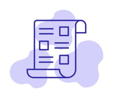 belge simgesi, vektör illüstrasyonu basit tasarım