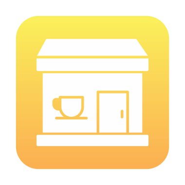 Kahve dükkanı ikonu. Basit logo