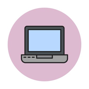 dizüstü bilgisayar simgesi, vektör illüstrasyonu basit tasarım 