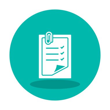 Basit not defteri simgesi, vektör illüstrasyonu