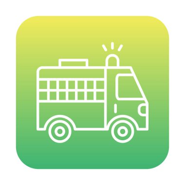 Van düz vektör simgesi