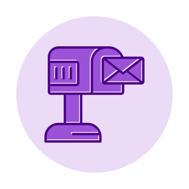 posta kutusu simgesi, vektör illüstrasyonu basit tasarım