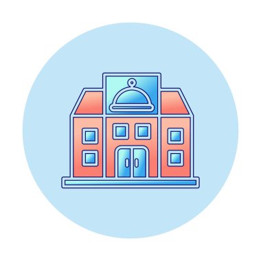 Beyaz arkaplanda restoran vektör illüstrasyonu