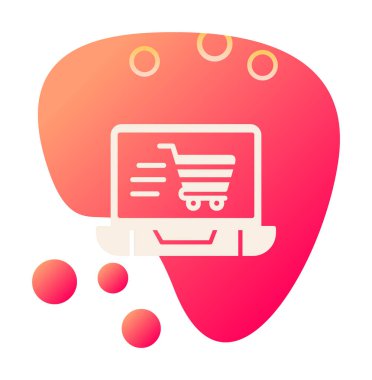 Ekran vektör illüstrasyonunda ticaret simgesi