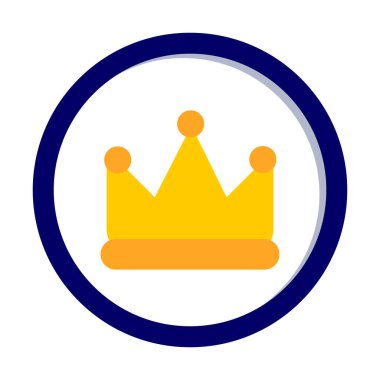 Taç vektör simgesi. Basit resimleme