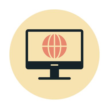 İnternet simgesi vektör illüstrasyonu