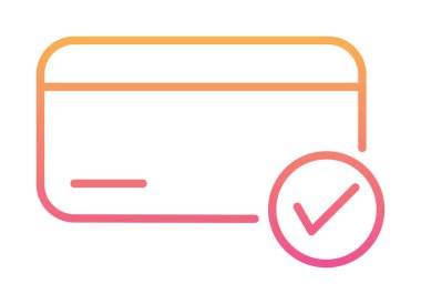 Kredi kartı ikonu vektör illüstrasyonu