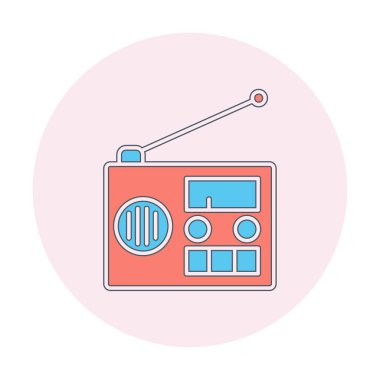  radyo simgesi vektör illüstrasyonu