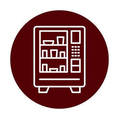 Otomat Web simgesi, vektör illüstrasyonu 