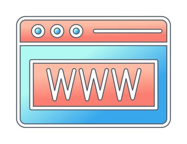 Web tarayıcı simgesi, vektör çizim