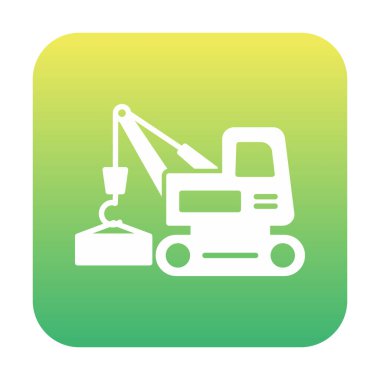 Yapı vinç simgesi, vektör illüstrasyon tasarımı