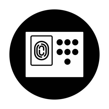 Güvenlik sistemi simgesi vektör illüstrasyonu