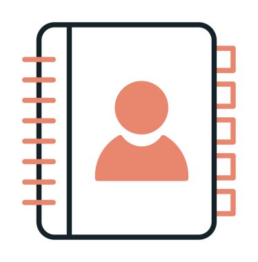 Kişi Kitabı simgesi, vektör illüstrasyonu