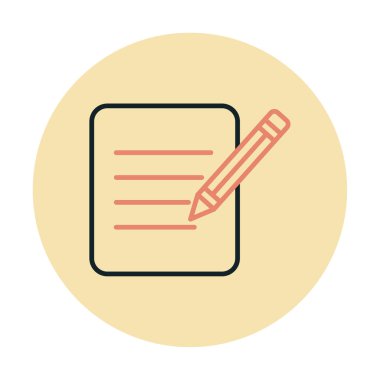 Kağıt Düzenleme. Web simgesi basit illüstrasyon