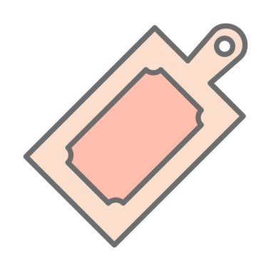 Kesme tahtası simgesi, vektör illüstrasyonu