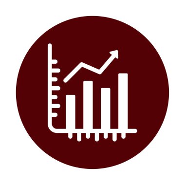 Hisse senetleri büyüyor. Web simgesi basit illüstrasyon
