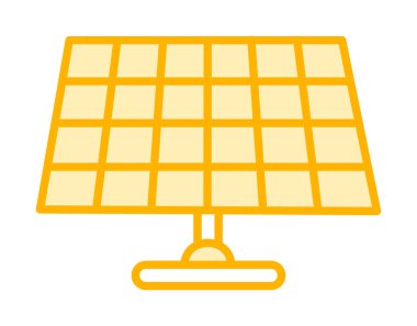 Güneş enerjisi düz simgesi 