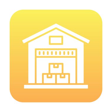 Web için depo vektör simgesinin basit illüstrasyonu