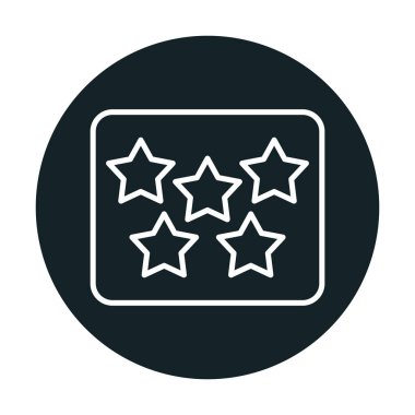 Beş Yıldız derecelendirme konsepti vektör çizimi